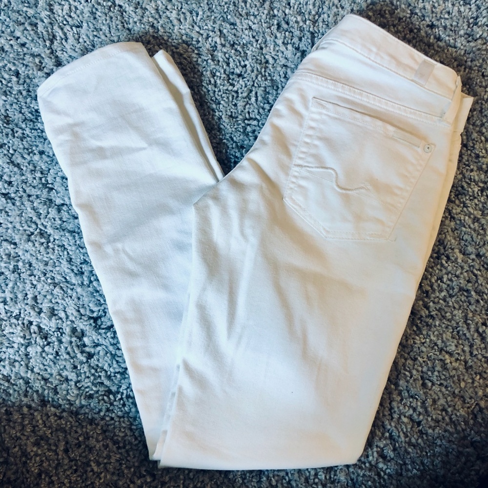 7 For All Mankind | White Skinny Jeans